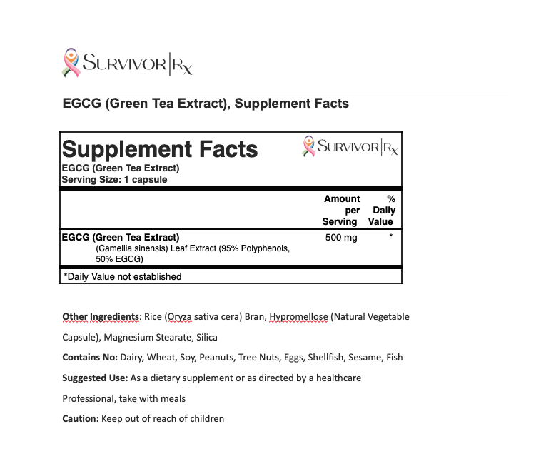 Supplement Facts EGCG