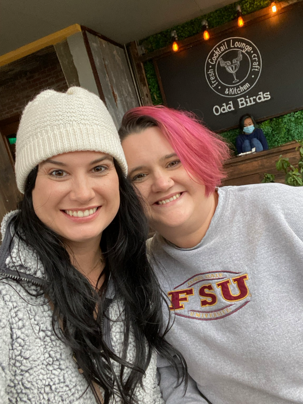 Adrienne and her sister