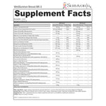 Supplement facts label for WellSurvivor Breast BR-3 with detailed nutritional information.