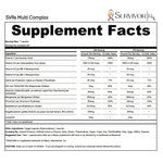 Supplement facts label for SVRx Multi Complex by SurvivorRx