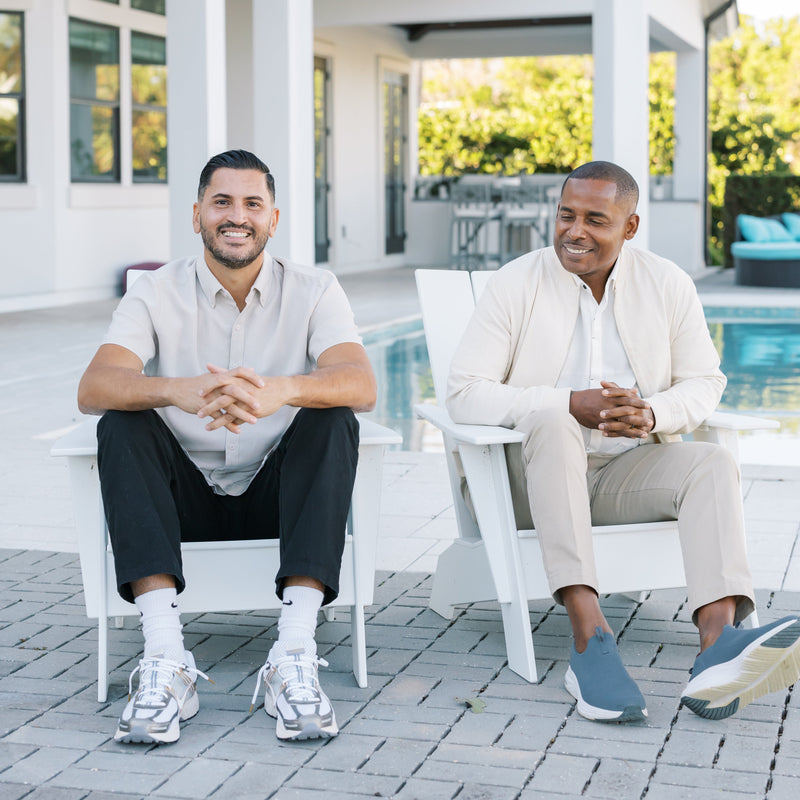 Two Survivors Outside by Pool