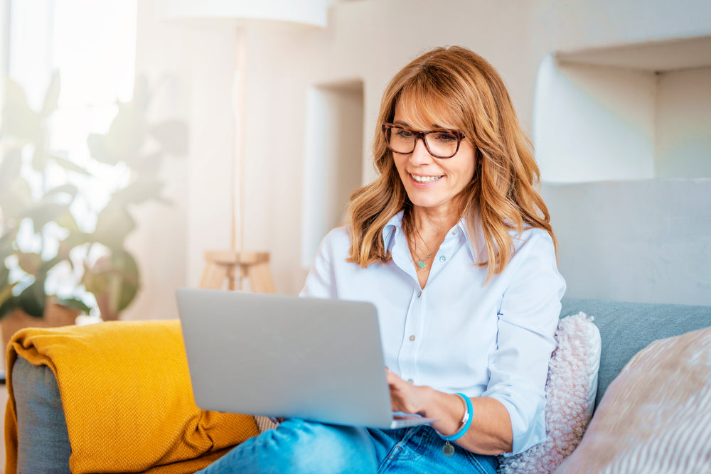 Woman Using Laptop